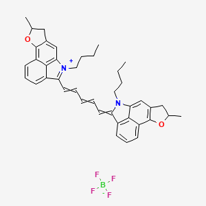5-butyl-4-((1E,3E,5E)-5-(5-butyl-8-methyl-7,8-dihydrobenzo[cd]furo[2,3-f]indol-4(5H)-ylidene)penta-1,3-dien-1-yl)-8-methyl-7,8-dihydrobenzo[cd]furo[2,3-f]indol-5-ium tetrafluoroborate