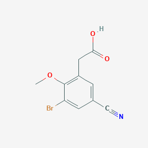 2-(3-Bromo-5-cyano-2-methoxyphenyl)acetic acid