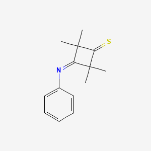 molecular formula C14H17NS B14085185 2,2,4,4-Tetramethyl-3-(phenylimino)cyclobutane-1-thione CAS No. 102570-35-4