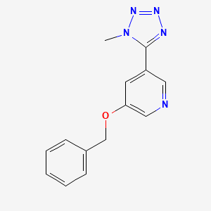 molecular formula C14H13N5O B14085187 3-(Benzyloxy)-5-(1-methyl-1,2,3,4-tetrazol-5-yl)pyridine 
