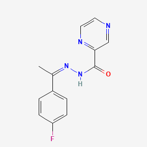 molecular formula C13H11FN4O B14085249 N'-[(1Z)-1-(4-fluorophenyl)ethylidene]pyrazine-2-carbohydrazide 
