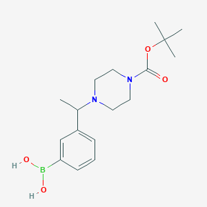 (3-(1-(4-(Tert-butoxycarbonyl)piperazin-1-yl)ethyl)phenyl)boronic acid