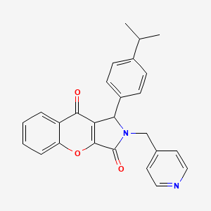 molecular formula C26H22N2O3 B14085335 1-[4-(Propan-2-yl)phenyl]-2-(pyridin-4-ylmethyl)-1,2-dihydrochromeno[2,3-c]pyrrole-3,9-dione 
