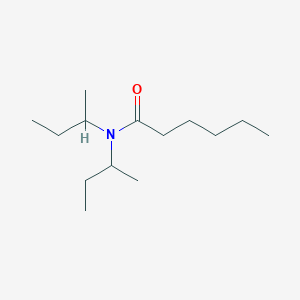 molecular formula C14H29NO B14085342 Hexanamide, N,N-bis(1-methylpropyl)- CAS No. 100887-36-3