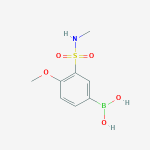 molecular formula C8H12BNO5S B1408535 (4-甲氧基-3-(N-甲基磺酰基)苯基)硼酸 CAS No. 874459-71-9