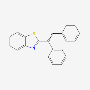 molecular formula C21H15NS B14085367 Benzothiazole, 2-(1,2-diphenylethenyl)- CAS No. 88974-97-4