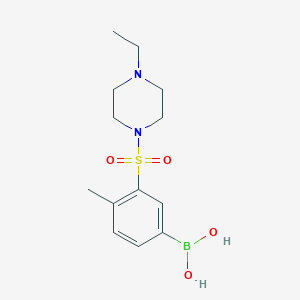 molecular formula C13H21BN2O4S B1408541 (3-((4-Ethylpiperazin-1-yl)sulfonyl)-4-methylphenyl)boronic acid CAS No. 1704097-65-3