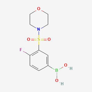 molecular formula C10H13BFNO5S B1408543 (4-氟-3-(吗啉磺酰基)苯基)硼酸 CAS No. 1704121-53-8
