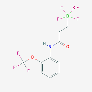 molecular formula C10H9BF6KNO2 B1408544 Potassium trifluoro(3-oxo-3-((2-(trifluoromethoxy)phenyl)amino)propyl)borate CAS No. 1705578-34-2