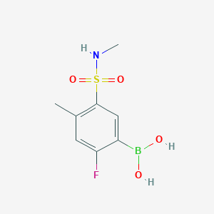 B1408545 (2-fluoro-4-methyl-5-(N-methylsulfamoyl)phenyl)boronic acid CAS No. 1704121-51-6