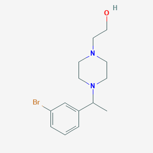 B1408546 2-(4-(1-(3-Bromophenyl)ethyl)piperazin-1-yl)ethanol CAS No. 1704096-98-9