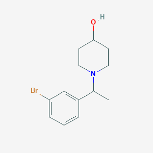 molecular formula C13H18BrNO B1408548 1-(1-(3-Bromophenyl)ethyl)piperidin-4-ol CAS No. 1704082-55-2