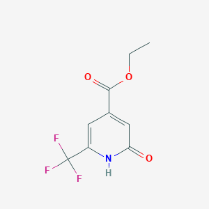 molecular formula C9H8F3NO3 B1408550 Ethyl 2-hydroxy-6-(trifluoromethyl)isonicotinate CAS No. 1227579-51-2