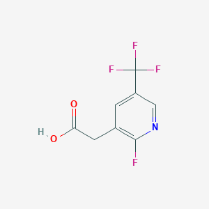molecular formula C8H5F4NO2 B1408551 2-Fluoro-5-(trifluoromethyl)pyridine-3-acetic acid CAS No. 1227580-25-7