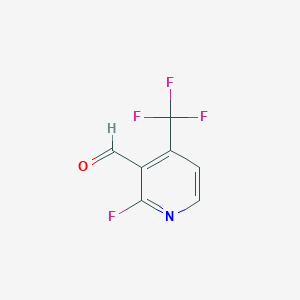 B1408552 2-Fluoro-4-(trifluoromethyl)nicotinaldehyde CAS No. 1227599-63-4