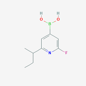 molecular formula C9H13BFNO2 B14085525 (2-(sec-Butyl)-6-fluoropyridin-4-yl)boronic acid 