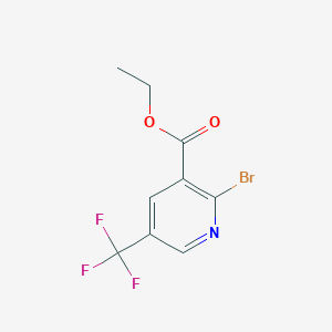 molecular formula C9H7BrF3NO2 B1408554 Ethyl 2-bromo-5-(trifluoromethyl)nicotinate CAS No. 1227571-76-7