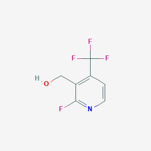 molecular formula C7H5F4NO B1408555 2-Fluoro-4-(trifluoromethyl)pyridine-3-methanol CAS No. 1227512-32-4
