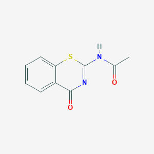 molecular formula C10H8N2O2S B14085558 N-(4-oxo-1,3-benzothiazin-2-yl)acetamide 