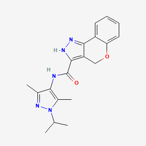 molecular formula C19H21N5O2 B14085578 N-[3,5-dimethyl-1-(propan-2-yl)-1H-pyrazol-4-yl]-2,4-dihydrochromeno[4,3-c]pyrazole-3-carboxamide 