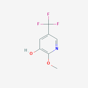 molecular formula C7H6F3NO2 B1408558 3-Hydroxy-2-methoxy-5-(trifluoromethyl)pyridine CAS No. 1227580-74-6