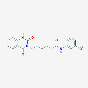 molecular formula C20H21N3O4 B14085616 6-(2-hydroxy-4-oxoquinazolin-3(4H)-yl)-N-(3-hydroxyphenyl)hexanamide 
