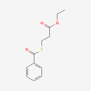 molecular formula C12H14O3S B14085631 Propanoic acid, 3-(benzoylthio)-, ethyl ester CAS No. 10220-65-2
