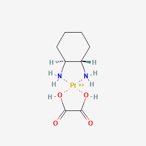 molecular formula C8H16N2O4Pt+2 B14085638 Platinum, (1,2-cyclohexanediamine-N,N')(ethanedioato(2-)-O,O')-, (SP-4-2-(1S-trans))- 