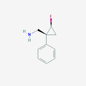 molecular formula C10H12FN B1408572 ((1R,2S)-rel-2-Fluoro-1-phenylcyclopropyl)methanamine CAS No. 681806-71-3