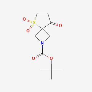 molecular formula C11H17NO5S B1408574 Tert-butyl 8-oxo-5-thia-2-azaspiro[3.4]octane-2-carboxylate 5,5-dioxide CAS No. 1340481-91-5