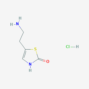 molecular formula C5H9ClN2OS B1408575 5-(2-Aminoethyl)thiazol-2-ol hydrochloride CAS No. 1806489-82-6