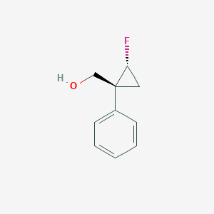 molecular formula C10H11FO B1408580 ((1R,2R)-rel-2-Fluoro-1-phenylcyclopropyl)methanol CAS No. 681806-66-6