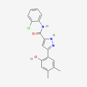molecular formula C18H16ClN3O2 B14085923 N-(2-chlorophenyl)-5-(2-hydroxy-4,5-dimethylphenyl)-1H-pyrazole-3-carboxamide 
