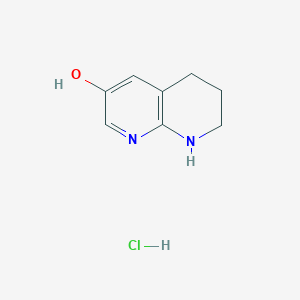 molecular formula C8H11ClN2O B1408595 5,6,7,8-Tetrahydro-1,8-naphthyridin-3-ol hydrochloride CAS No. 1820665-47-1
