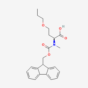 molecular formula C23H27NO5 B14085963 N-(((9H-Fluoren-9-yl)methoxy)carbonyl)-N-methyl-O-propyl-L-homoserine 