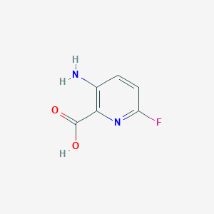 molecular formula C6H5FN2O2 B14085969 3-Amino-6-fluoropicolinic acid 