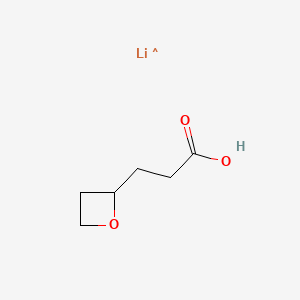 molecular formula C6H10LiO3 B14086006 Lithium salt;3-(oxetan-2-yl)propanoic acid 