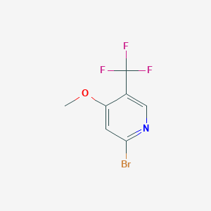molecular formula C7H5BrF3NO B1408609 2-Bromo-4-methoxy-5-(trifluoromethyl)pyridine CAS No. 1227579-45-4