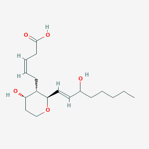 molecular formula C18H30O5 B140861 (Z)-5-[(2R,3S,4S)-4-hydroxy-2-[(E)-3-hydroxyoct-1-enyl]oxan-3-yl]pent-3-enoic acid CAS No. 148682-73-9