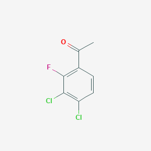 molecular formula C8H5Cl2FO B1408610 1-(3,4-Dichloro-2-fluorophenyl)ethanone CAS No. 1806354-87-9