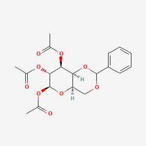molecular formula C19H22O9 B1408615 1,2,3-Tri-O-acetyl-4,6-O-benzylidene-b-D-galactopyranose CAS No. 78962-43-3