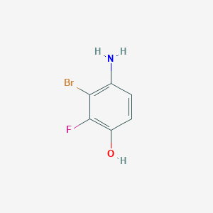 molecular formula C6H5BrFNO B1408616 4-Amino-3-bromo-2-fluorophenol CAS No. 1804906-40-8