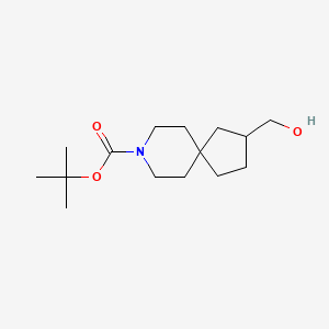 molecular formula C15H27NO3 B1408621 tert-Butyl 2-(hydroxymethyl)-8-azaspiro[4.5]decane-8-carboxylate CAS No. 1341039-86-8