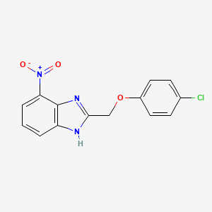 molecular formula C14H10ClN3O3 B14086245 2-[(4-Chlorophenoxy)methyl]-4-nitro-1H-benzimidazole CAS No. 101236-98-0