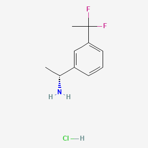 molecular formula C10H14ClF2N B14086256 (R)-1-(3-(1,1-Difluoroethyl)phenyl)ethan-1-amine hydrochloride 