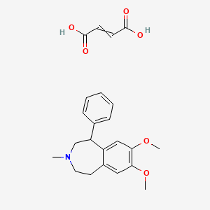 molecular formula C23H27NO6 B14086278 but-2-enedioic acid;7,8-dimethoxy-3-methyl-5-phenyl-1,2,4,5-tetrahydro-3-benzazepine 