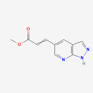molecular formula C10H9N3O2 B14086288 methyl (2E)-3-{1H-pyrazolo[3,4-b]pyridin-5-yl}prop-2-enoate 