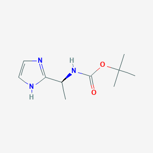 molecular formula C10H17N3O2 B14086368 tert-butyl N-[(1S)-1-(1H-imidazol-2-yl)ethyl]carbamate 