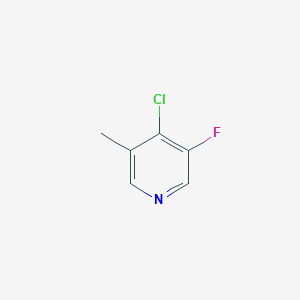 molecular formula C6H5ClFN B1408638 4-Chloro-3-fluoro-5-methylpyridine CAS No. 1261488-09-8