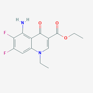 molecular formula C14H14F2N2O3 B14086397 Ethyl 5-amino-1-ethyl-6,7-difluoro-4-oxoquinoline-3-carboxylate 